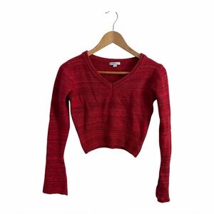 Red V-Neck Sweater